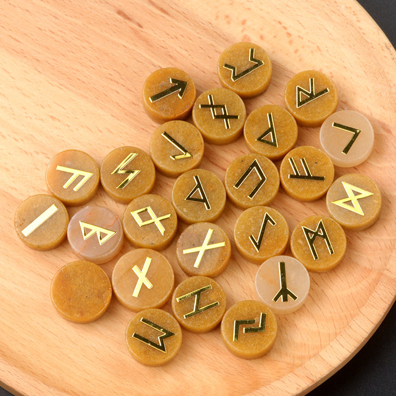 25 Pieces Natural Stone Runes