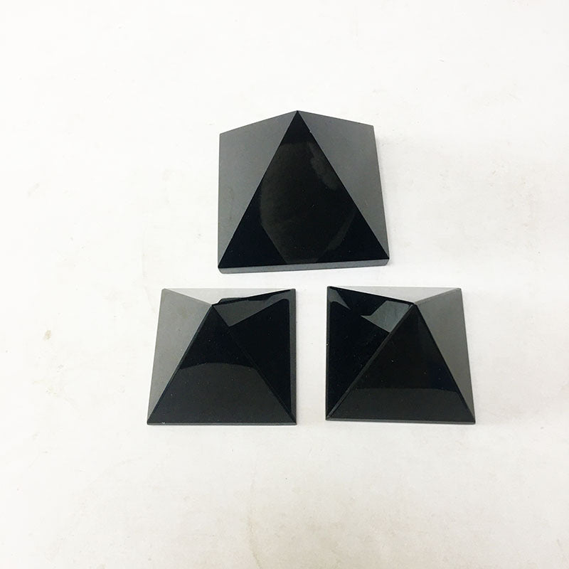 Natural Obsidian Pyramid