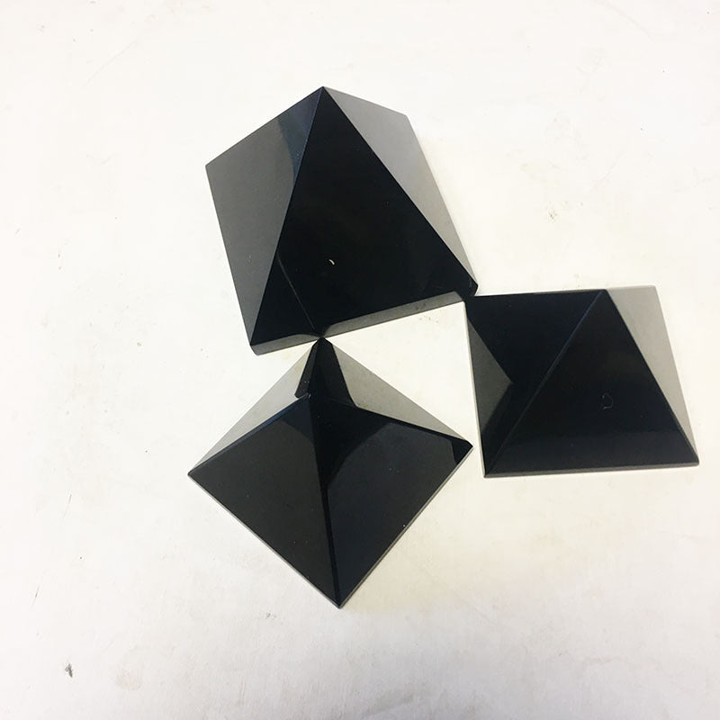 Natural Obsidian Pyramid
