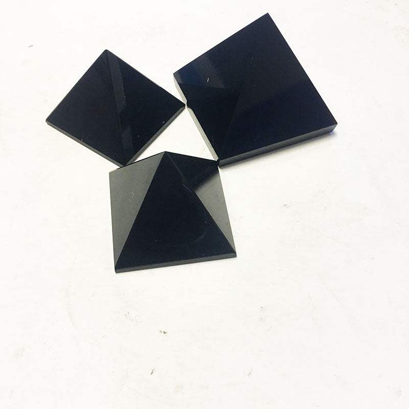 Natural Obsidian Pyramid