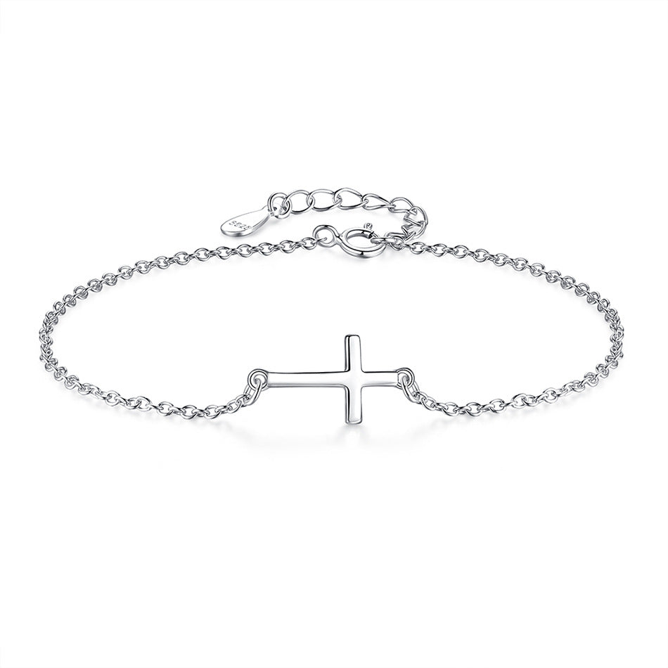 Sterling Silver Cross 925 Bracelet