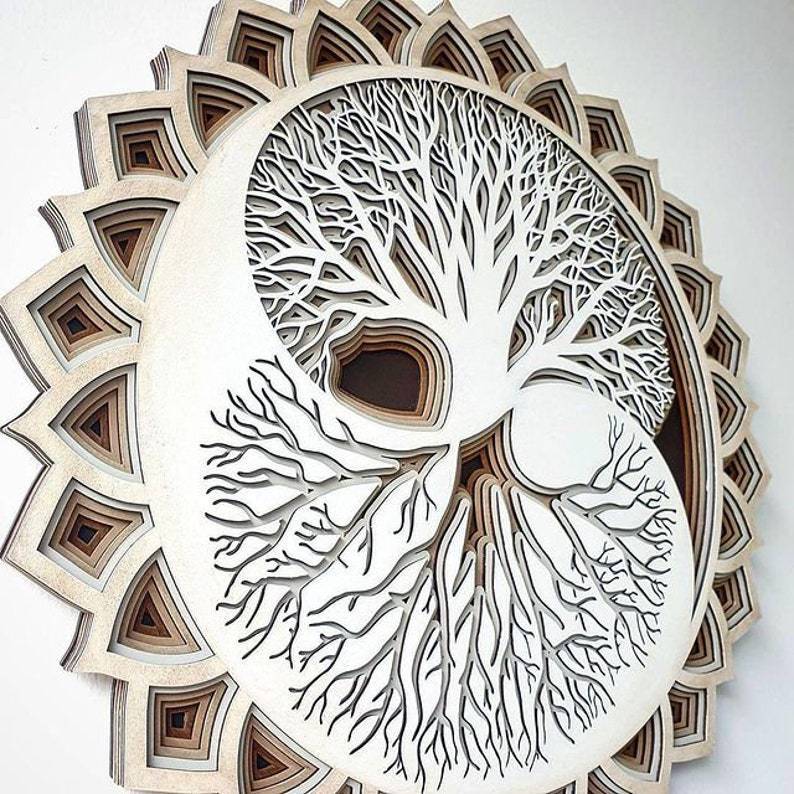 Tree of Life Sacred Geometry Wall Hanging