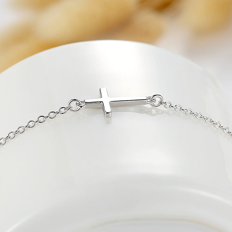 Sterling Silver Cross 925 Bracelet