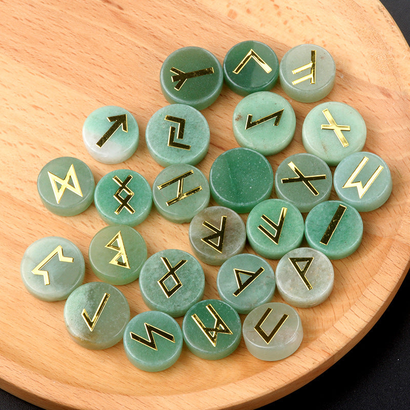 25 Pieces Natural Stone Runes