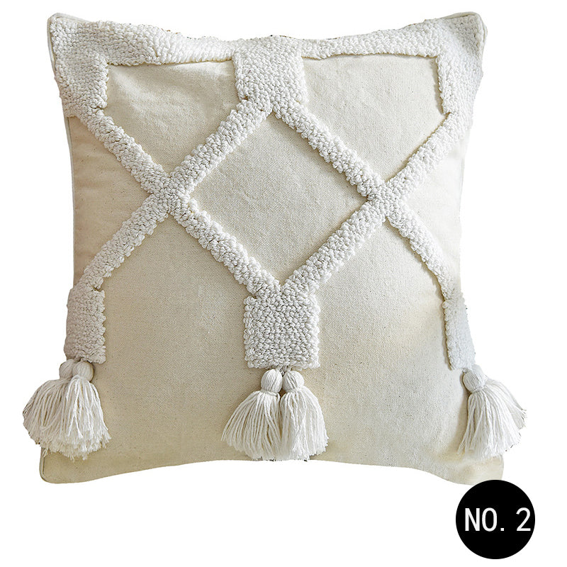 Nordic Bohemian Tufted Simple Pillowcase Pillow 4 Styles