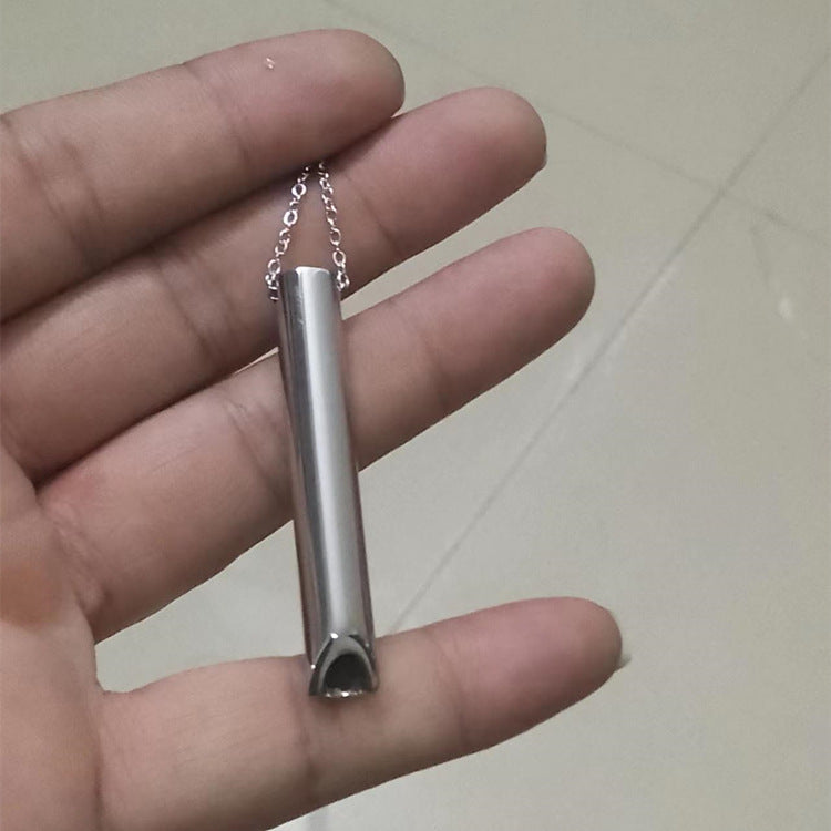 Breathing Pendant Meditation Decompression Cylinder Necklace