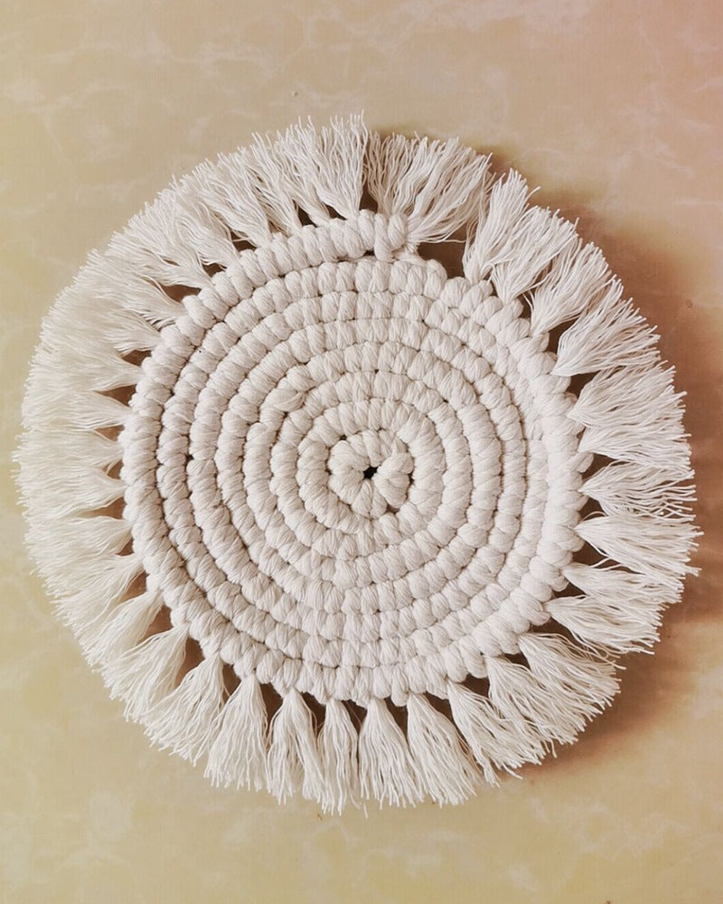 Bohemian Boho woven coaster