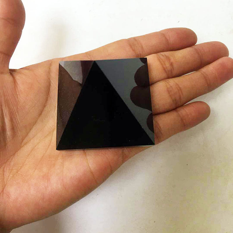 Natural Obsidian Pyramid