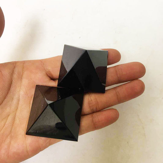 Natural Obsidian Pyramid