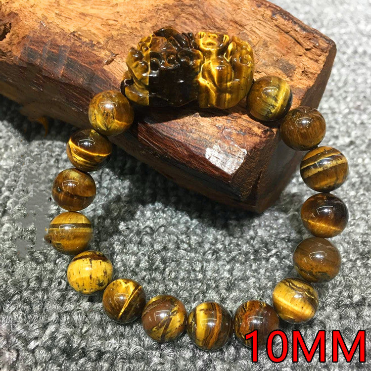 Natural tiger's eye stone brave bracelet