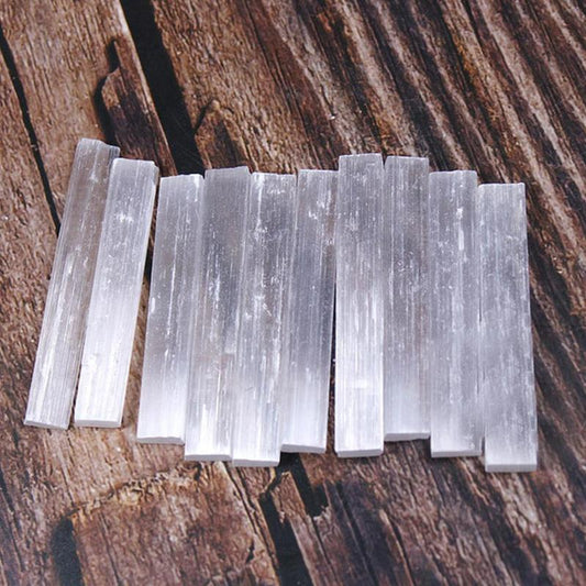 Natural Selenite Crystal Sticks 10 pcs