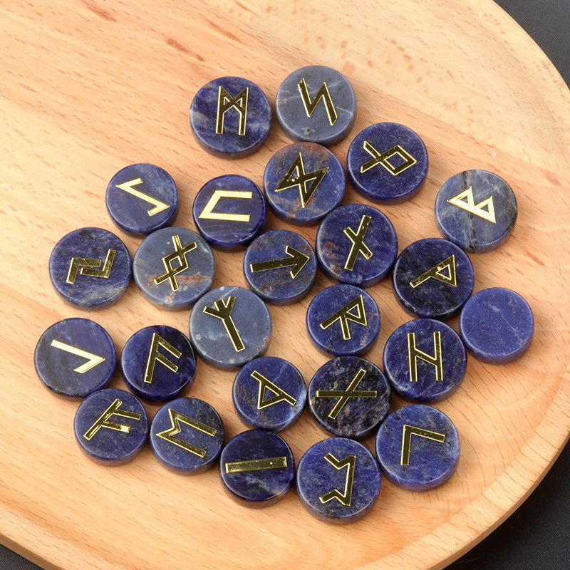 25 Pieces Natural Stone Runes