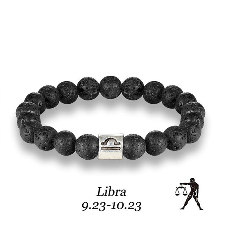 Constellation Birth Sign Volcanic Lava Rock Bracelet