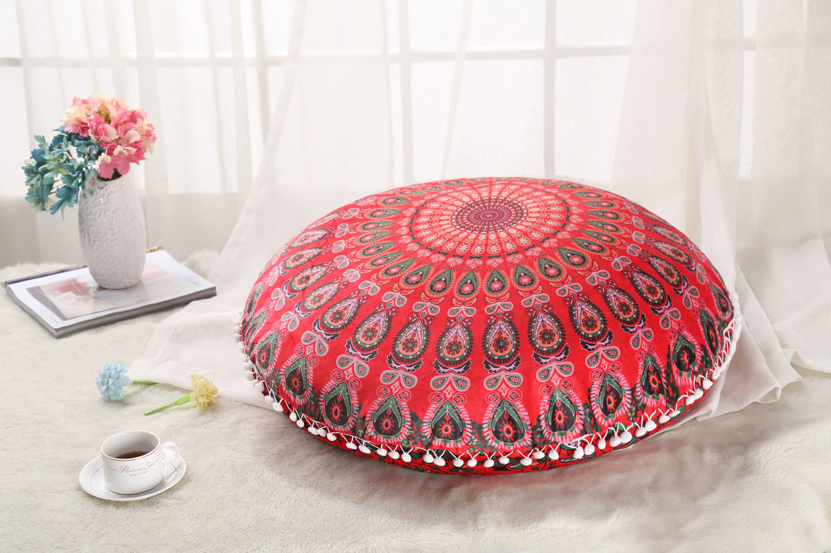 Colorful Mandala Floor Pillows Bohemian Boho Meditation Cushion