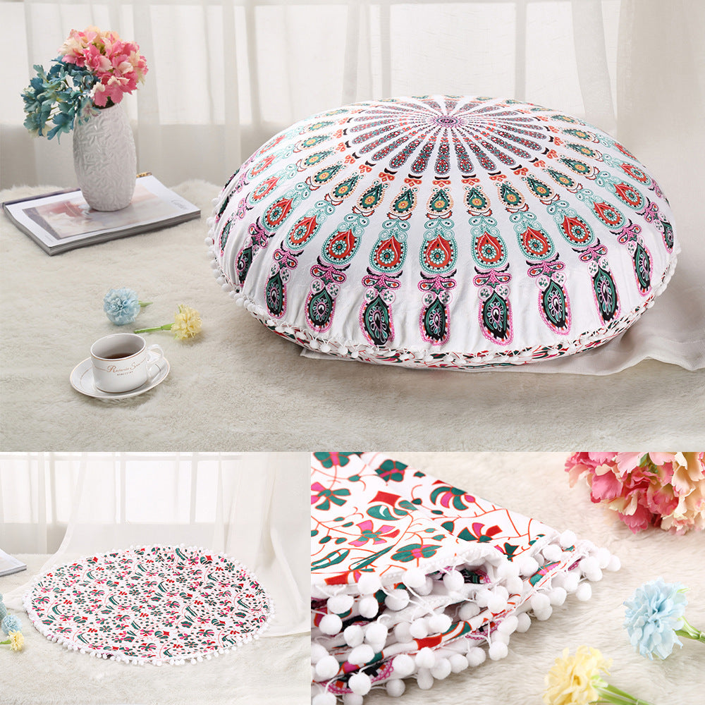 Colorful Mandala Floor Pillows Bohemian Boho Meditation Cushion