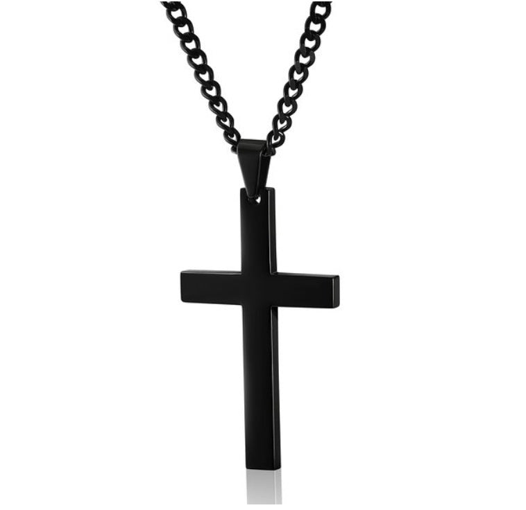 Titanium Cross Men's Cross Necklace