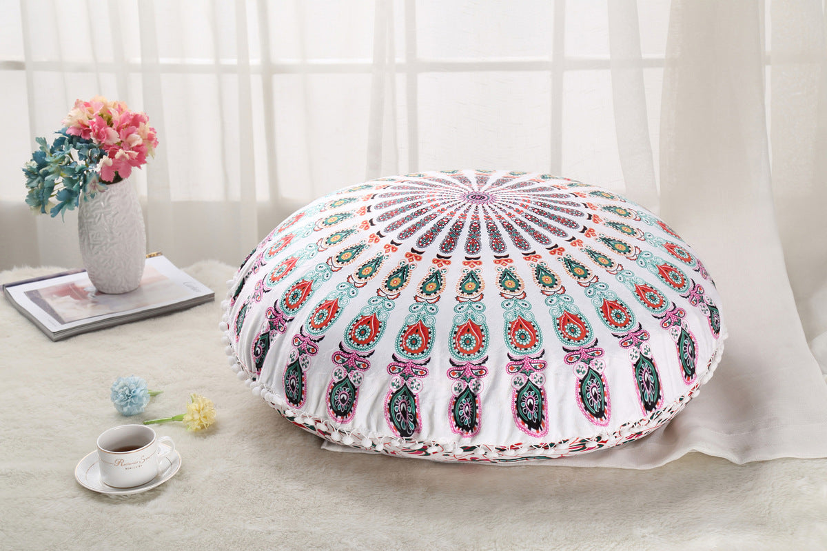 Colorful Mandala Floor Pillows Bohemian Boho Meditation Cushion