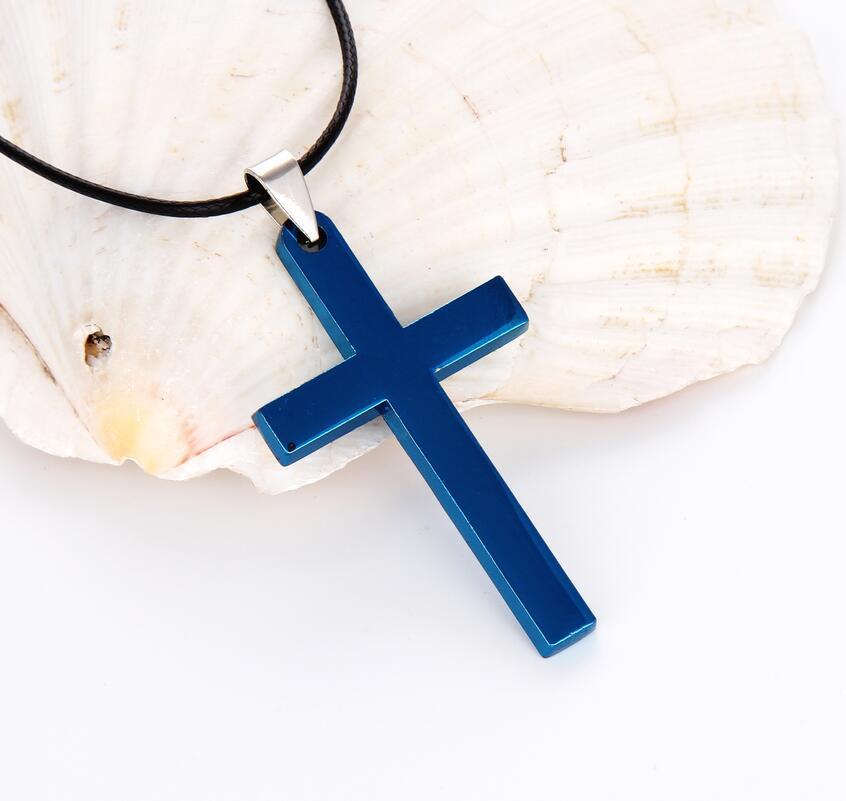 Titanium Cross Men's Cross Necklace