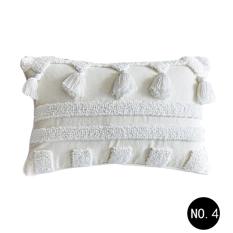 Nordic Bohemian Tufted Simple Pillowcase Pillow 4 Styles