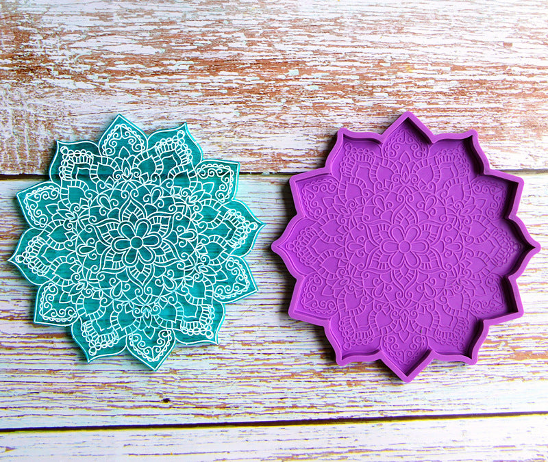 Face Mould Mandala Epoxy Coaster DIY Mould