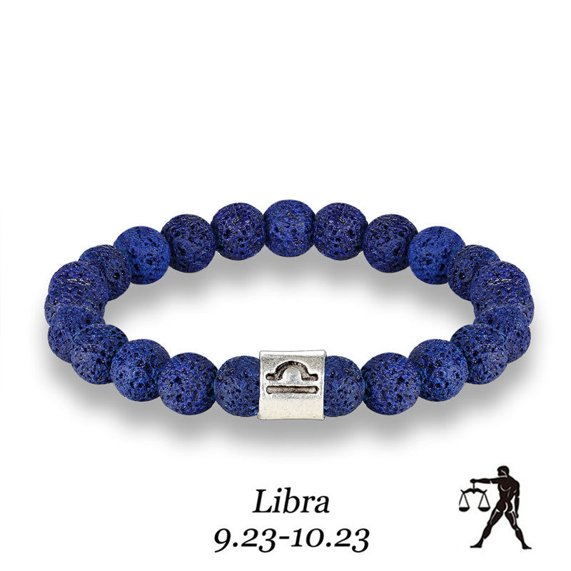 Constellation Birth Sign Volcanic Lava Rock Bracelet