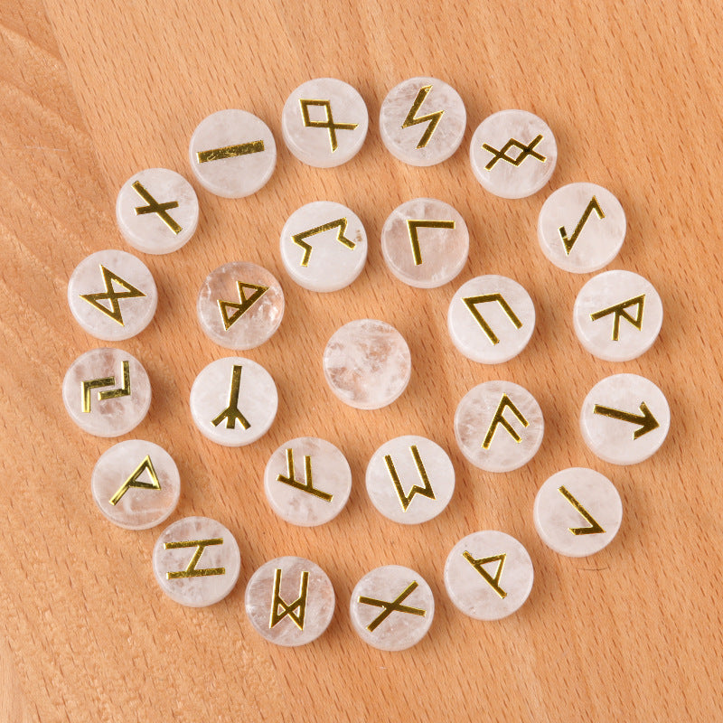 25 Pieces Natural Stone Runes