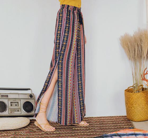 Bohemian split Pants