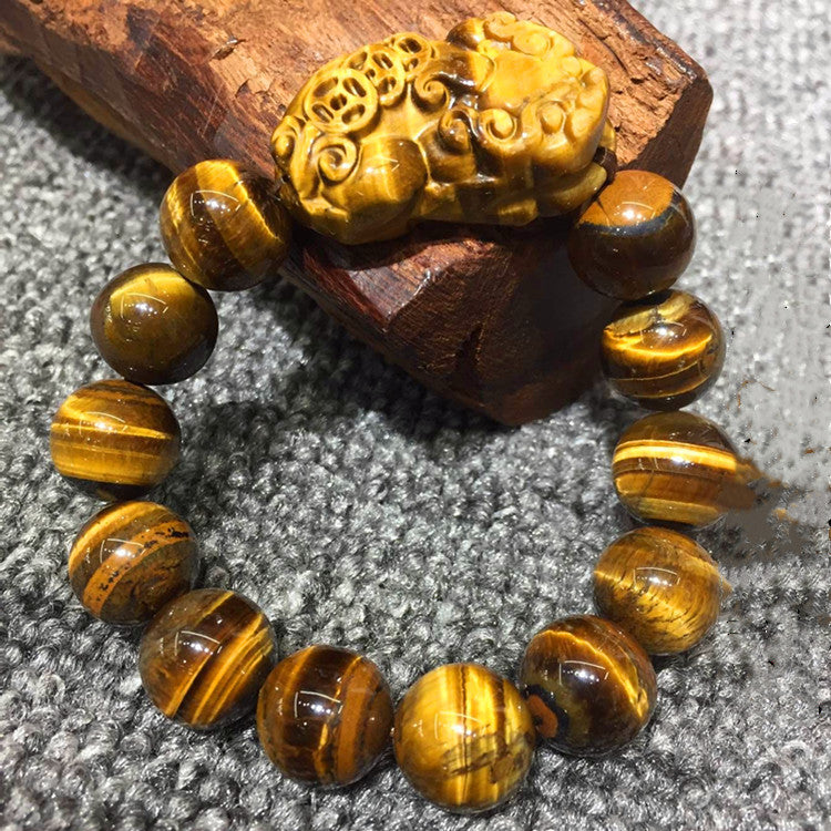 Natural tiger's eye stone brave bracelet