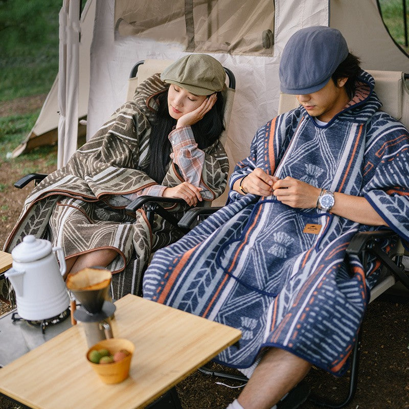 Portable Outdoor CE5 Wearable Wool Blanket