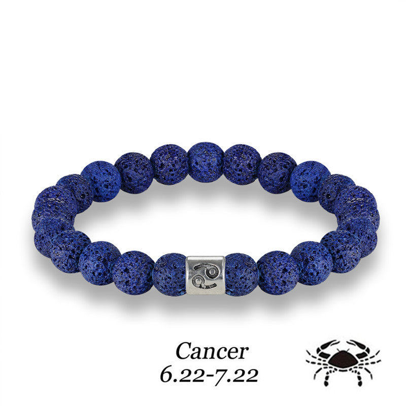 Constellation Birth Sign Volcanic Lava Rock Bracelet