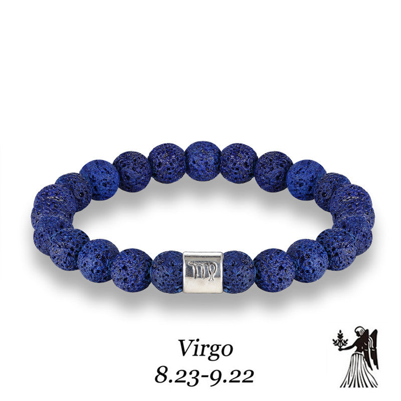 Constellation Birth Sign Volcanic Lava Rock Bracelet