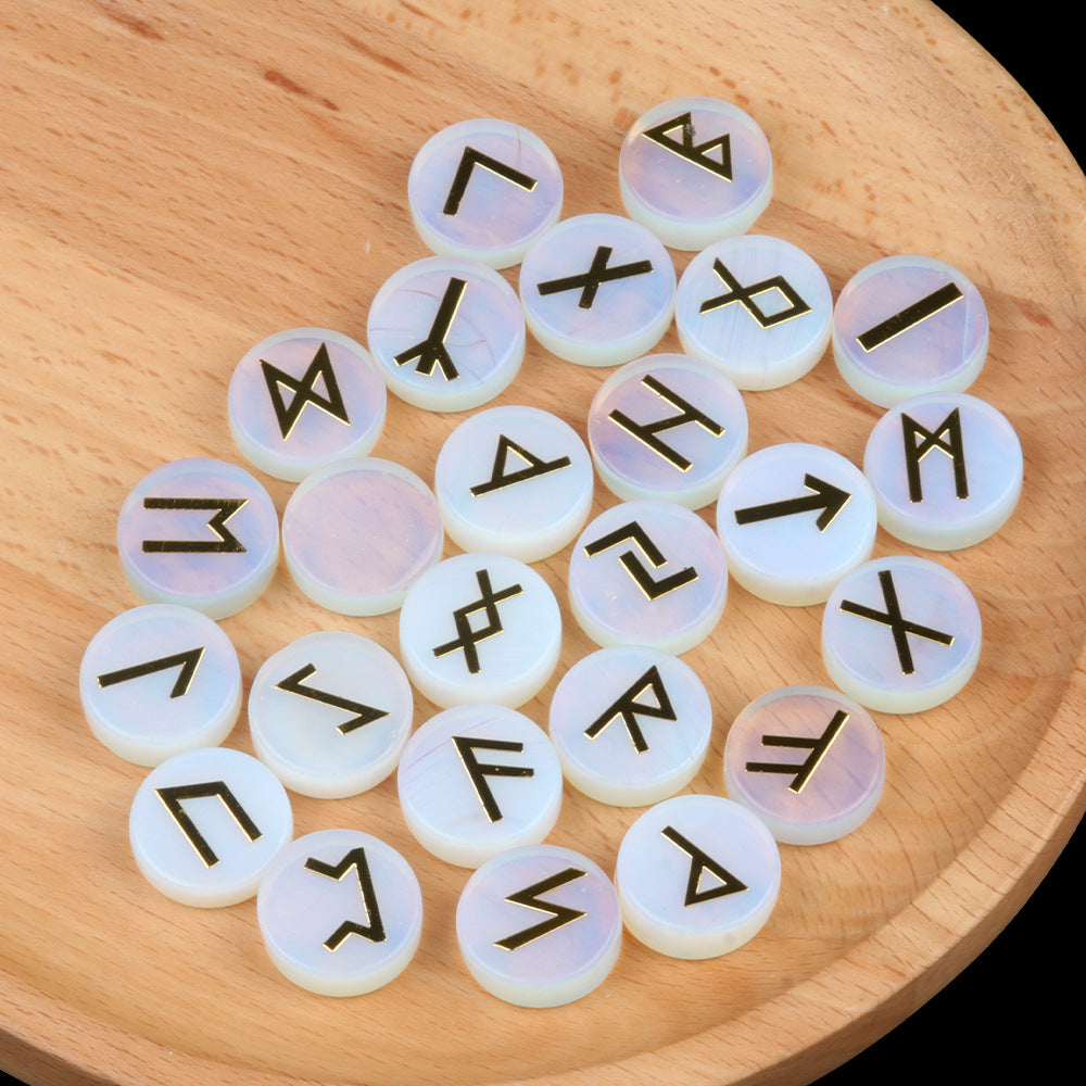 25 Pieces Natural Stone Runes