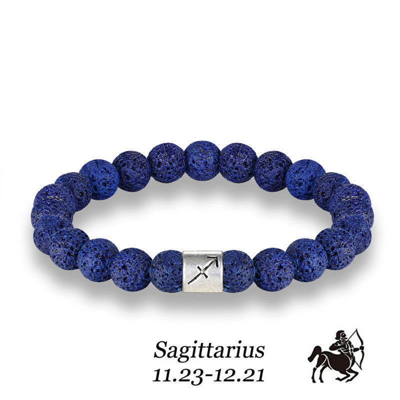 Constellation Birth Sign Volcanic Lava Rock Bracelet