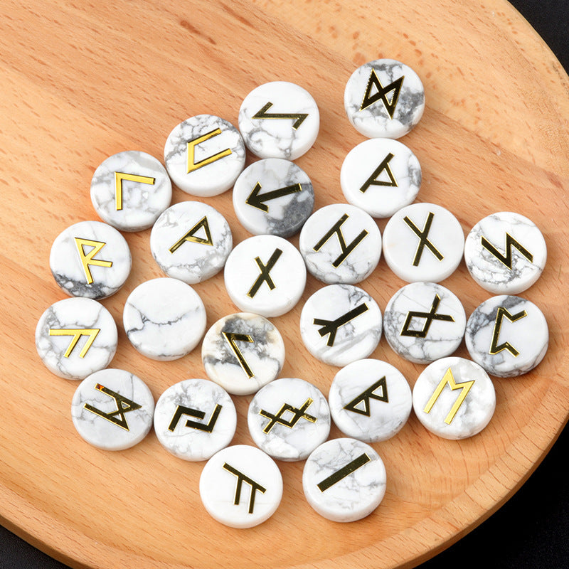 25 Pieces Natural Stone Runes