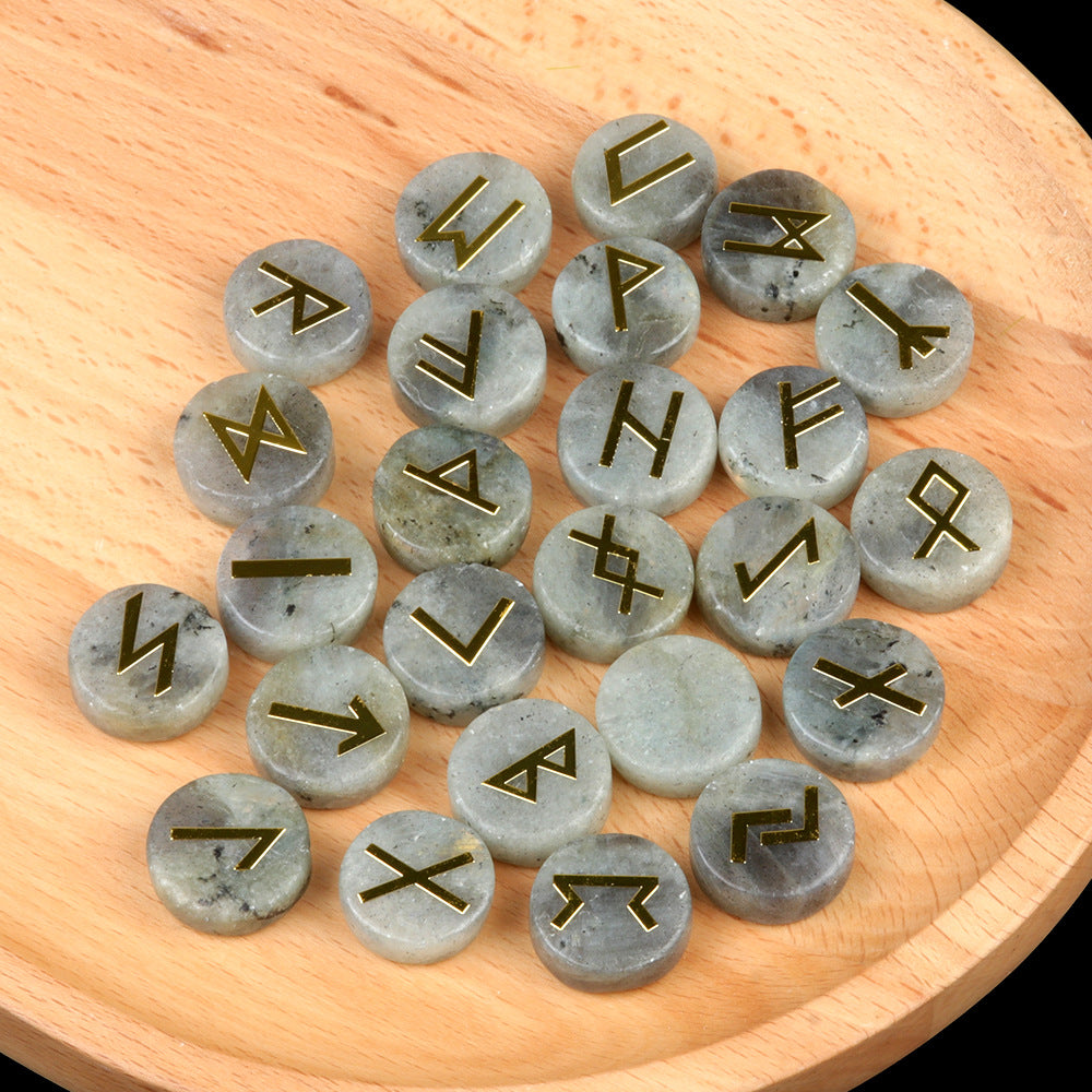 25 Pieces Natural Stone Runes