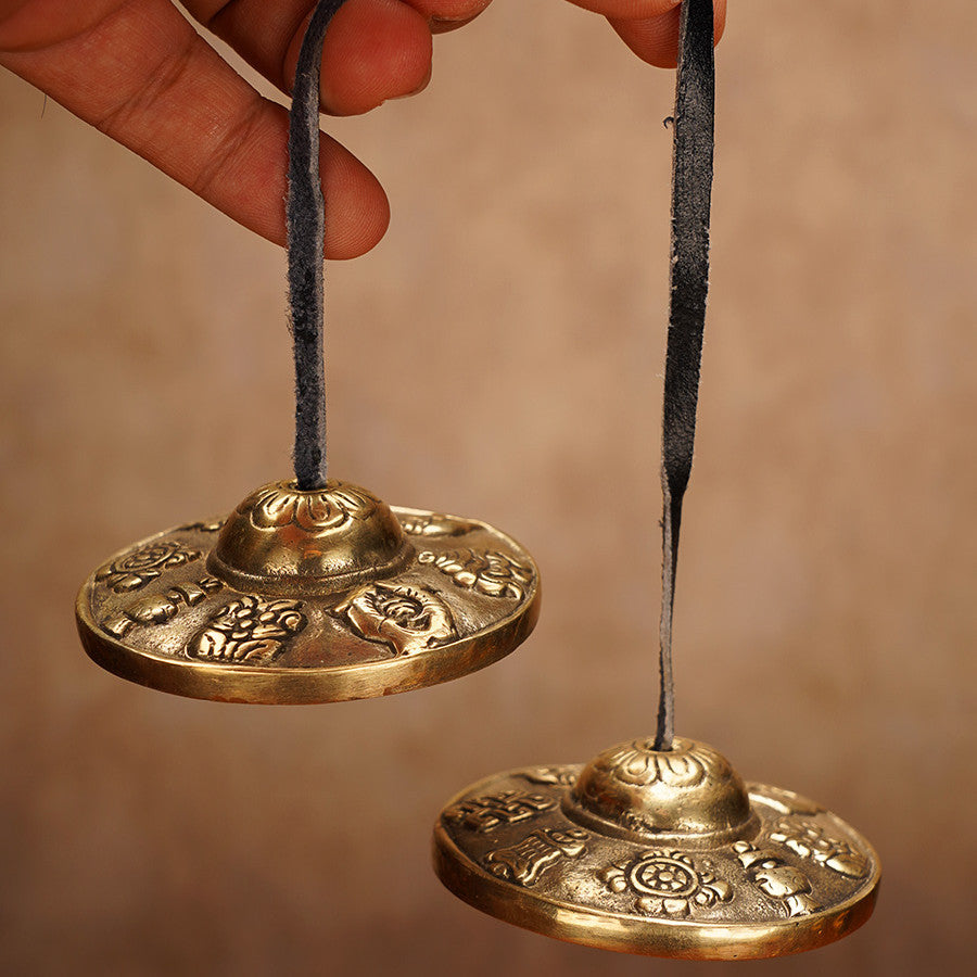 Handcrafted Tibetan Copper Meditation Cymbals