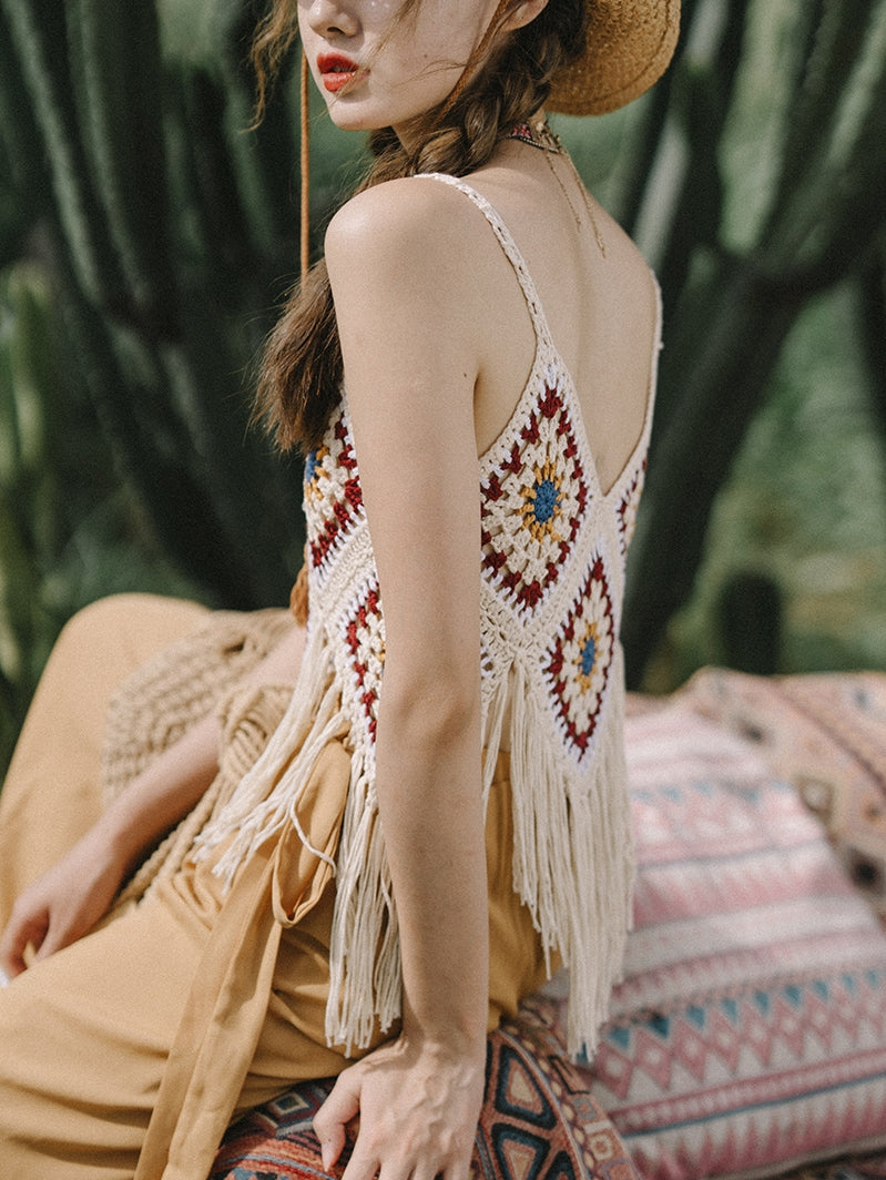 Bohemian Tassel Tank Top