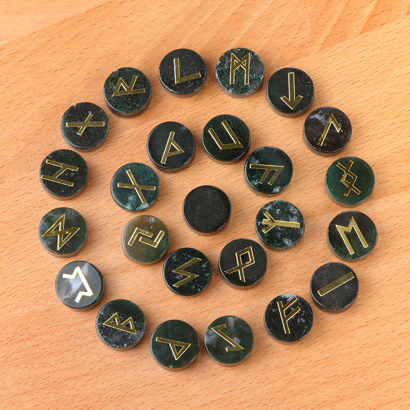 25 Pieces Natural Stone Runes