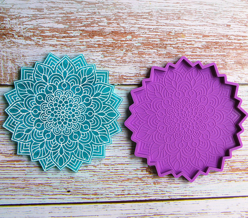 Face Mould Mandala Epoxy Coaster DIY Mould